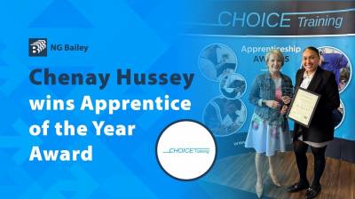 Chenay Hussey wins Apprentice of the Year Award