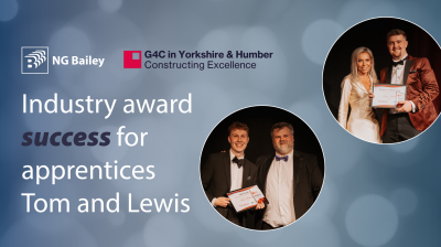 Industry award success for apprentices Tom and Lewis